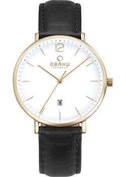

fashion наручные мужские часы Obaku V181GDGWRB. Коллекция leather