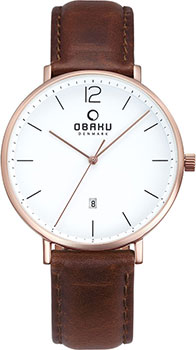 

fashion наручные мужские часы Obaku V181GDVWRN. Коллекция Leather