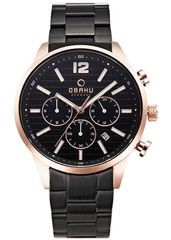 

fashion наручные мужские часы Obaku V205GUVBSB. Коллекция Links