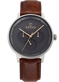 

fashion наручные мужские часы Obaku V208GMCJRN. Коллекция Leather