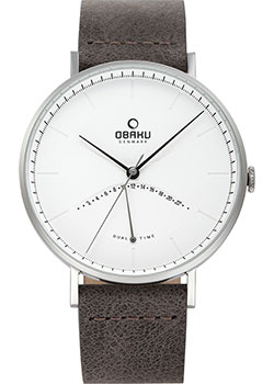 

fashion наручные мужские часы Obaku V213GUCIRJ. Коллекция Leather