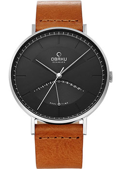 

fashion наручные мужские часы Obaku V213GUCURZ. Коллекция Leather