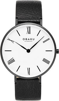 fashion наручные  мужские часы Obaku V283GXBWRB-DIB. Коллекция Leather - фото 1