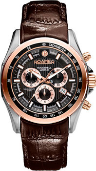 

Швейцарские наручные мужские часы Roamer 220.837.40.55.02. Коллекция Rockshell Chrono