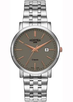 

Швейцарские наручные мужские часы Roamer 709.856.41.65.70. Коллекция Classic Line