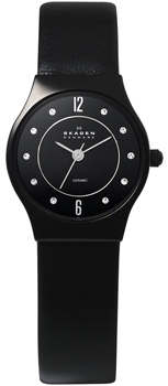 

Швейцарские наручные женские часы Skagen 233XSCLB. Коллекция Ceramic