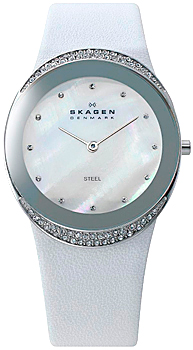 

Швейцарские наручные женские часы Skagen 452LSLW. Коллекция Leather