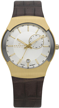 

Швейцарские наручные мужские часы Skagen 983XLGLD. Коллекция Leather