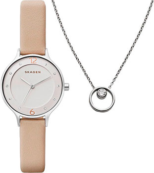 

Швейцарские наручные женские часы Skagen SKW1100. Коллекция Leather