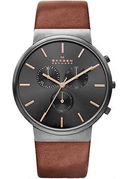 

Швейцарские наручные мужские часы Skagen SKW6106. Коллекция Leather