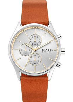 

Швейцарские наручные мужские часы Skagen SKW6607. Коллекция Leather