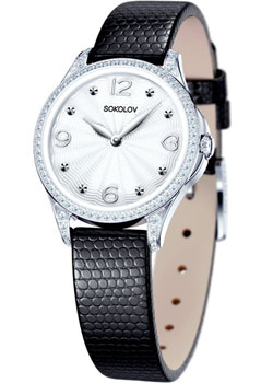 

fashion наручные женские часы Sokolov 137.30.00.001.01.01.2. Коллекция Flirt
