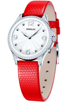 

fashion наручные женские часы Sokolov 137.30.00.001.01.03.2. Коллекция Flirt