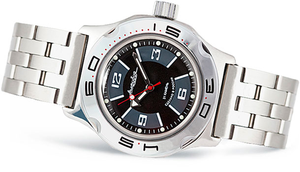 Российские наручные  мужские часы Vostok 2415.01-100510. Коллекция Амфибия - фото 1
