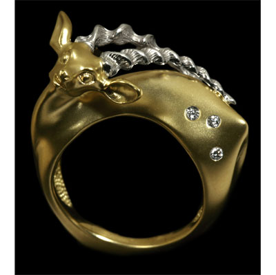 Золотое кольцо Ювелирное изделие 10040