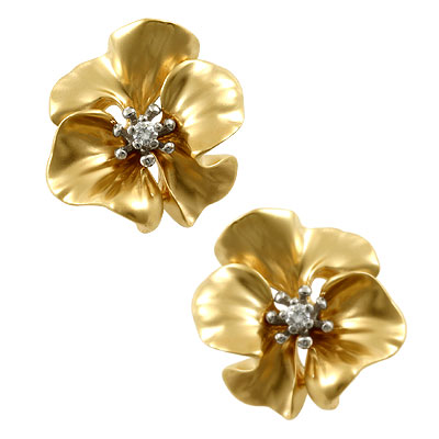 Купить Золотые Серьги Роза