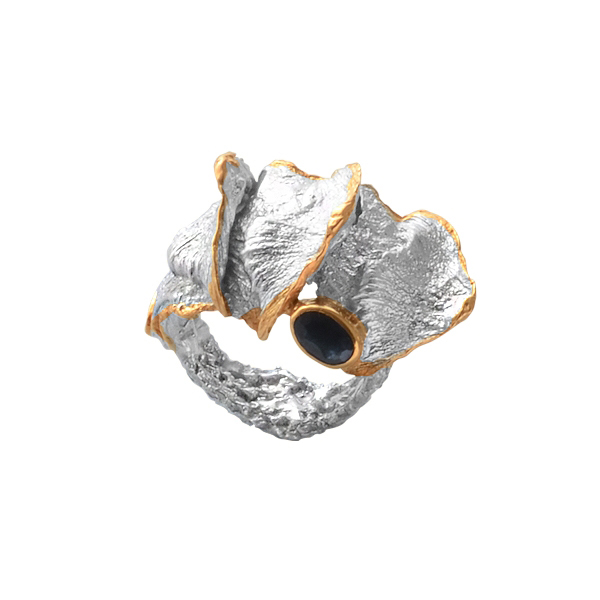 Серебряное кольцо Ювелирное изделие 1159s кольцо сапфир огранка серебро 925 пр размер 17 5