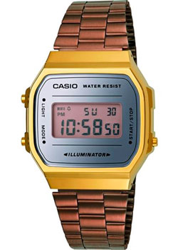 Японские наручные  мужские часы Casio A-168WECM-5E. Коллекция Digital - фото 1