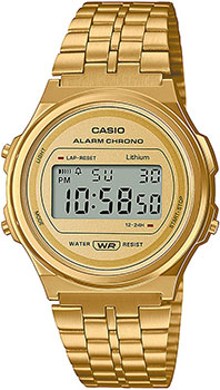 Японские наручные  мужские часы Casio A171WEG-9AEF. Коллекция Digital - фото 1