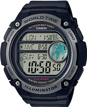 

Японские наручные мужские часы Casio AE-3000W-1A. Коллекция Digital