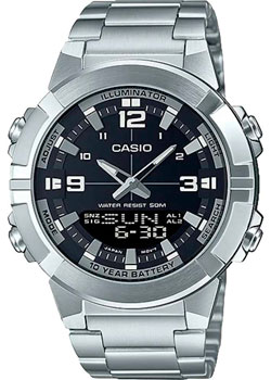 Японские наручные  мужские часы Casio AMW-870D-1A. Коллекция Ana-Digi - фото 1