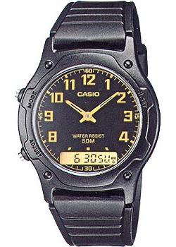 Японские наручные  мужские часы Casio AW-49H-1B. Коллекция Ana-Digi - фото 1