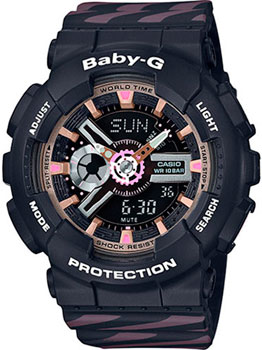 

Японские наручные женские часы Casio BA-110CH-1A. Коллекция Baby-G