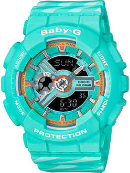 

Японские наручные женские часы Casio BA-110CH-3A. Коллекция Baby-G