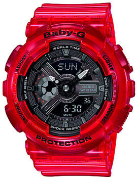 

Японские наручные женские часы Casio BA-110CR-4A. Коллекция Baby-G