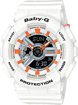 

Японские наручные женские часы Casio BA-110PP-7A2. Коллекция Baby-G