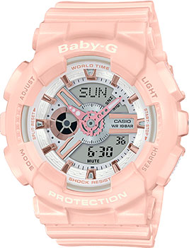 Японские наручные  женские часы Casio BA-110RG-4AER. Коллекция Baby-G - фото 1