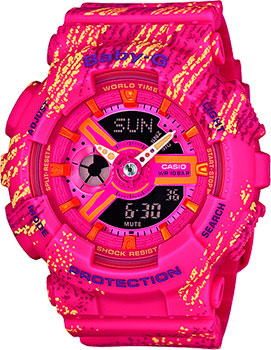 

Японские наручные женские часы Casio BA-110TX-4A. Коллекция Baby-G