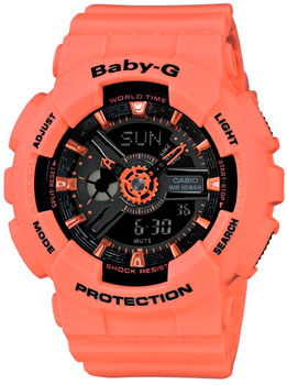 

Японские наручные женские часы Casio BA-111-4A2. Коллекция Baby-G
