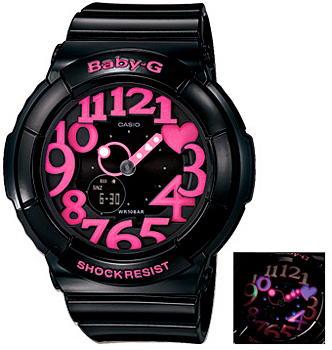 

Японские наручные женские часы Casio BGA-130-1B. Коллекция Baby-G
