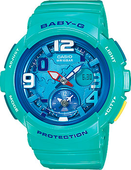 

Японские наручные женские часы Casio BGA-190-3B. Коллекция Baby-G
