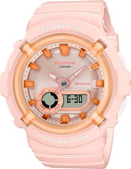 Японские наручные  женские часы Casio BGA-280SW-4A. Коллекция Baby-G - фото 1