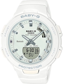 

Японские наручные женские часы Casio BSA-B100-7AER. Коллекция Baby-G