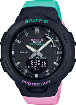 

Японские наручные женские часы Casio BSA-B100MT-1AER. Коллекция Baby-G