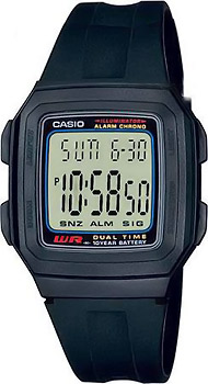 

Японские наручные мужские часы Casio F-201W-1A. Коллекция Digital