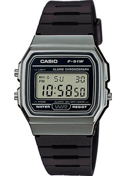 Японские наручные  мужские часы Casio F-91WM-1B