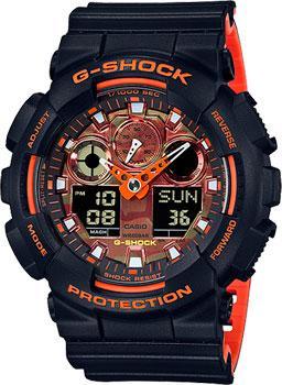 Японские наручные  мужские часы Casio GA-100BR-1AER. Коллекция G-Shock - фото 1