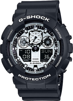 Casio Часы Casio GA-100BW-1A. Коллекция G-Shock