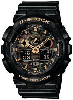 Японские наручные  мужские часы Casio GA-100CF-1A9. Коллекция G-Shock - фото 1