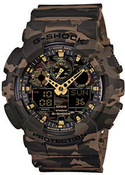 

Японские наручные мужские часы Casio GA-100CM-5A. Коллекция G-Shock