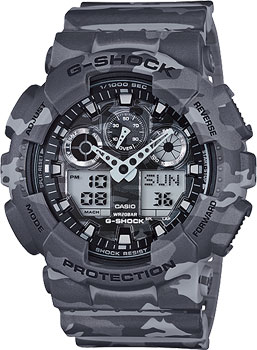

Японские наручные мужские часы Casio GA-100CM-8A. Коллекция G-Shock