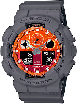 

Японские наручные мужские часы Casio GA-100FL-8A. Коллекция G-Shock