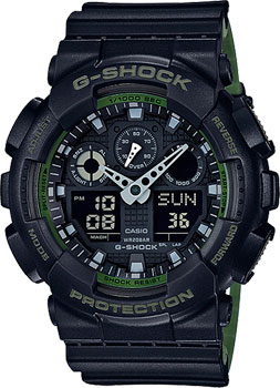 Японские наручные  мужские часы Casio GA-100L-1A. Коллекция G-Shock - фото 1