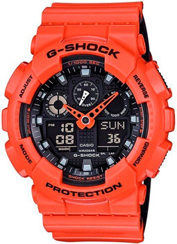 

Японские наручные мужские часы Casio GA-100L-4A. Коллекция G-Shock