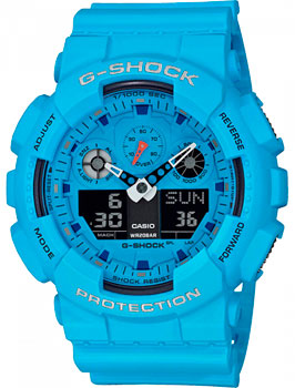 

Японские наручные мужские часы Casio GA-100RS-2AER. Коллекция G-Shock