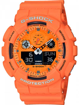 

Японские наручные мужские часы Casio GA-100RS-4AER. Коллекция G-Shock